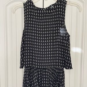 Black and White Sleeveless Romper